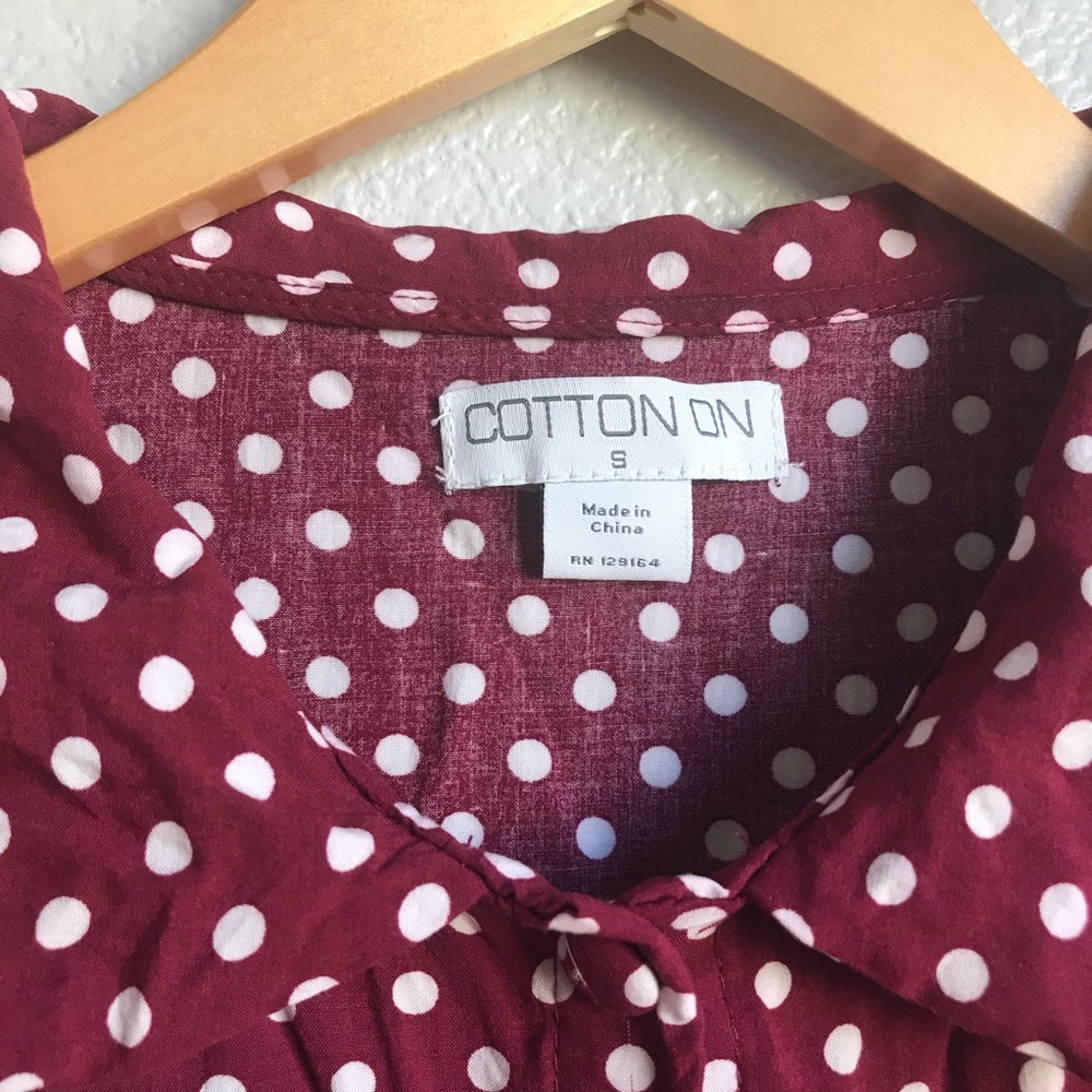 Cotton On Purple Polka Dot Dress - Picture 3 of 7